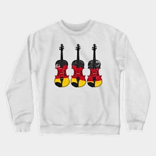 Violin German Flag Violinist String Musician Germany Crewneck Sweatshirt